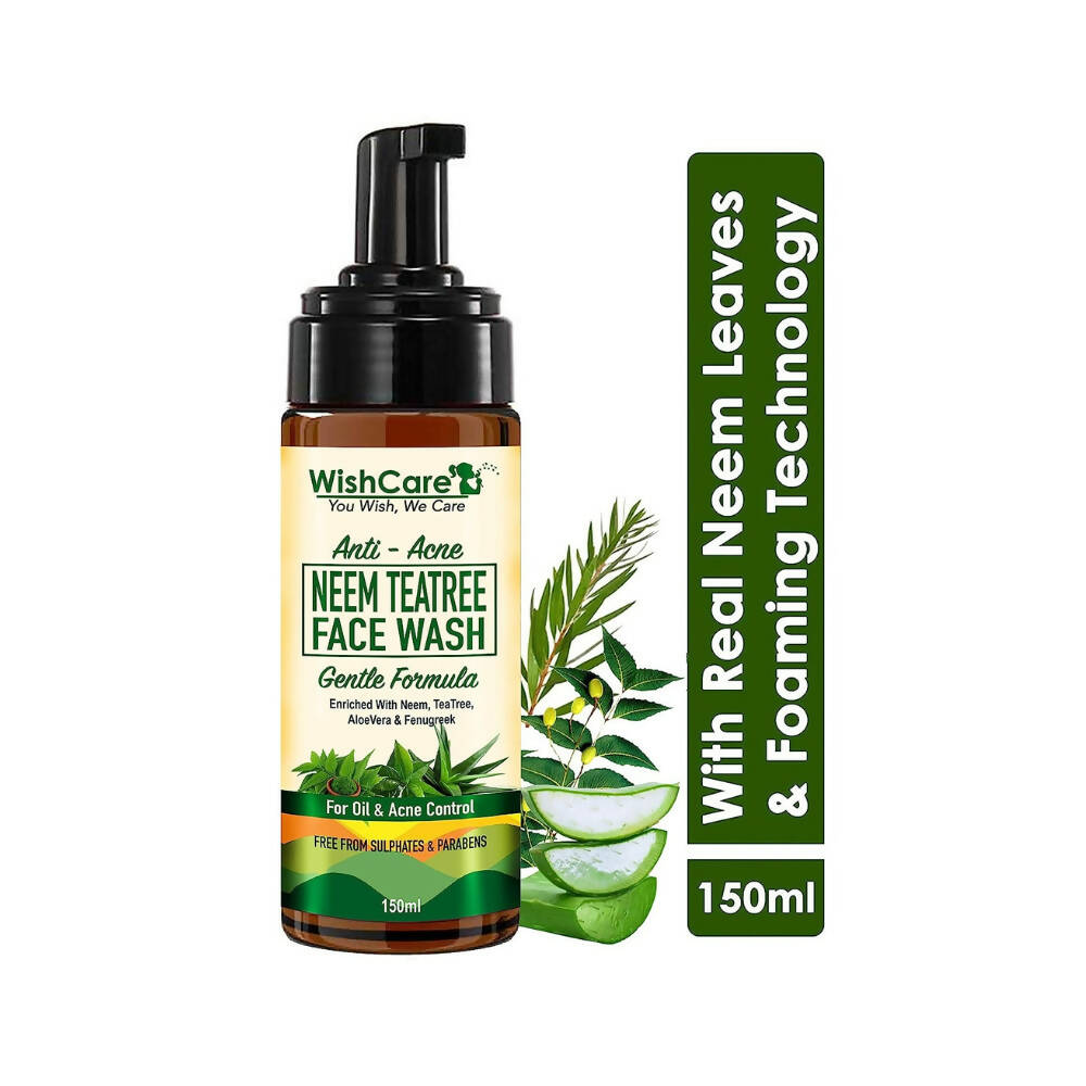 Buy Wishcare Anti Acne Neem TeaTree Foaming Face Wash from DrMediCart, Ship from India to USA