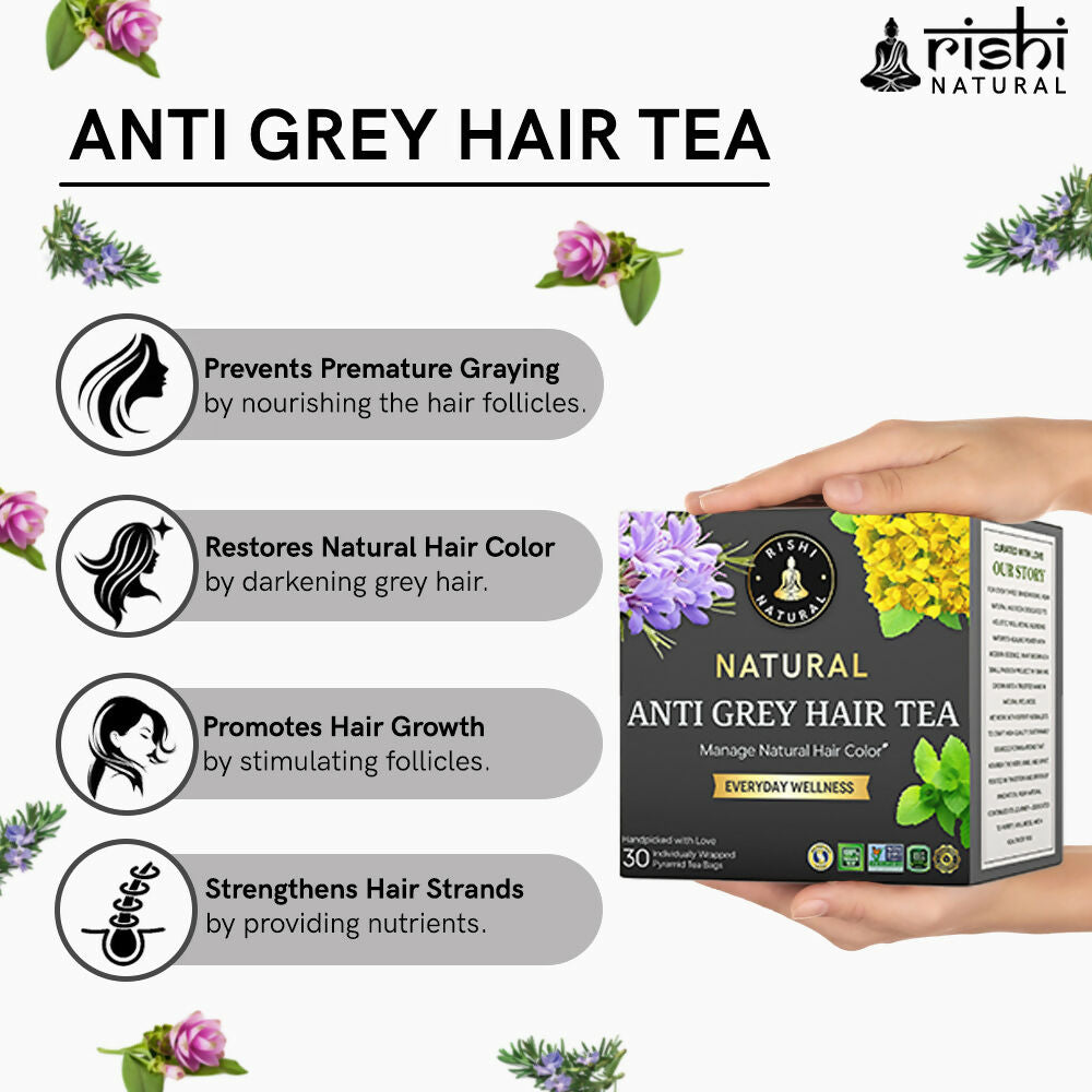 Rishi Natural Anti Grey Hair Herbal Tea
