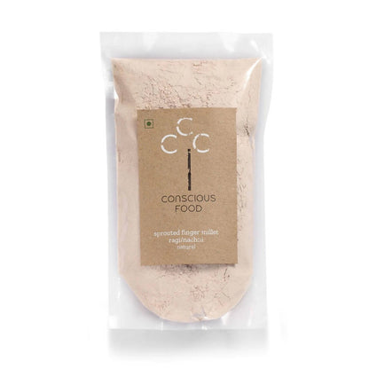 Conscious Food Sprouted Finger Millet Flour (Ragi/Nachni Atta)
