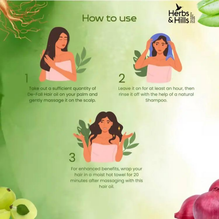 Herbs & Hills De-Fall Premium Hair Care Oil