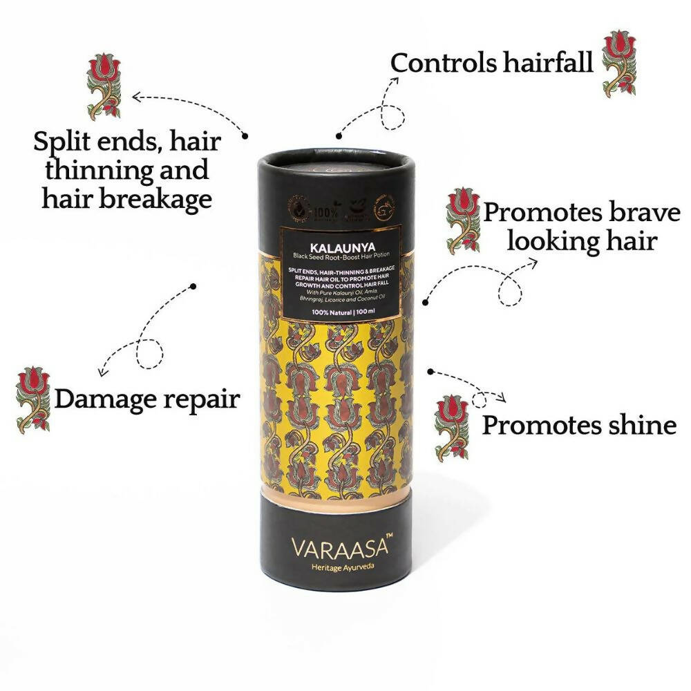 Varaasa Kalaunya Black-Seed Root-Boost Hair Potion Oil - Drmedicart