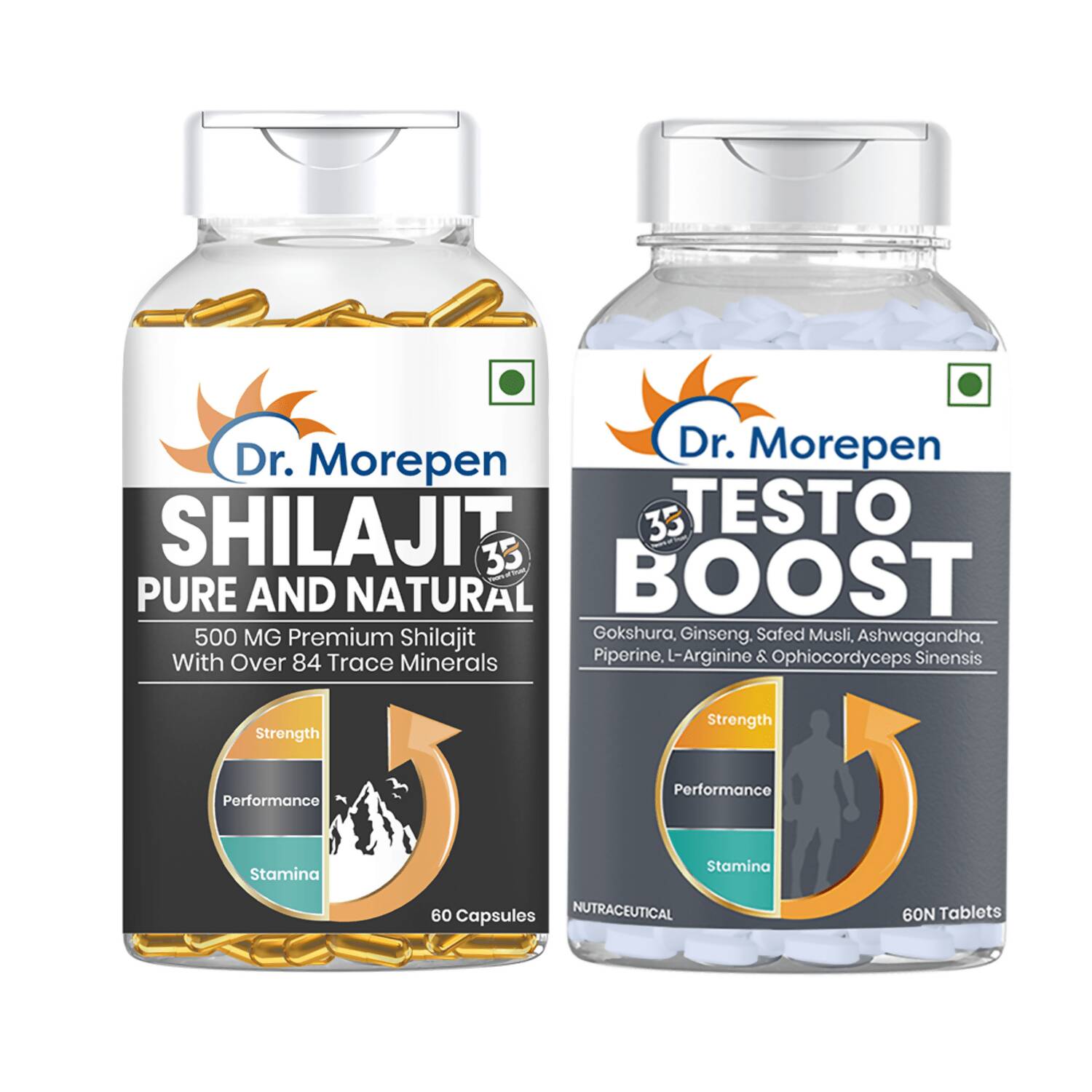 Buy Dr. Morepen S J Capsules and strength    Booster Tablets Combo from DrMediCart, Ship from India to USA