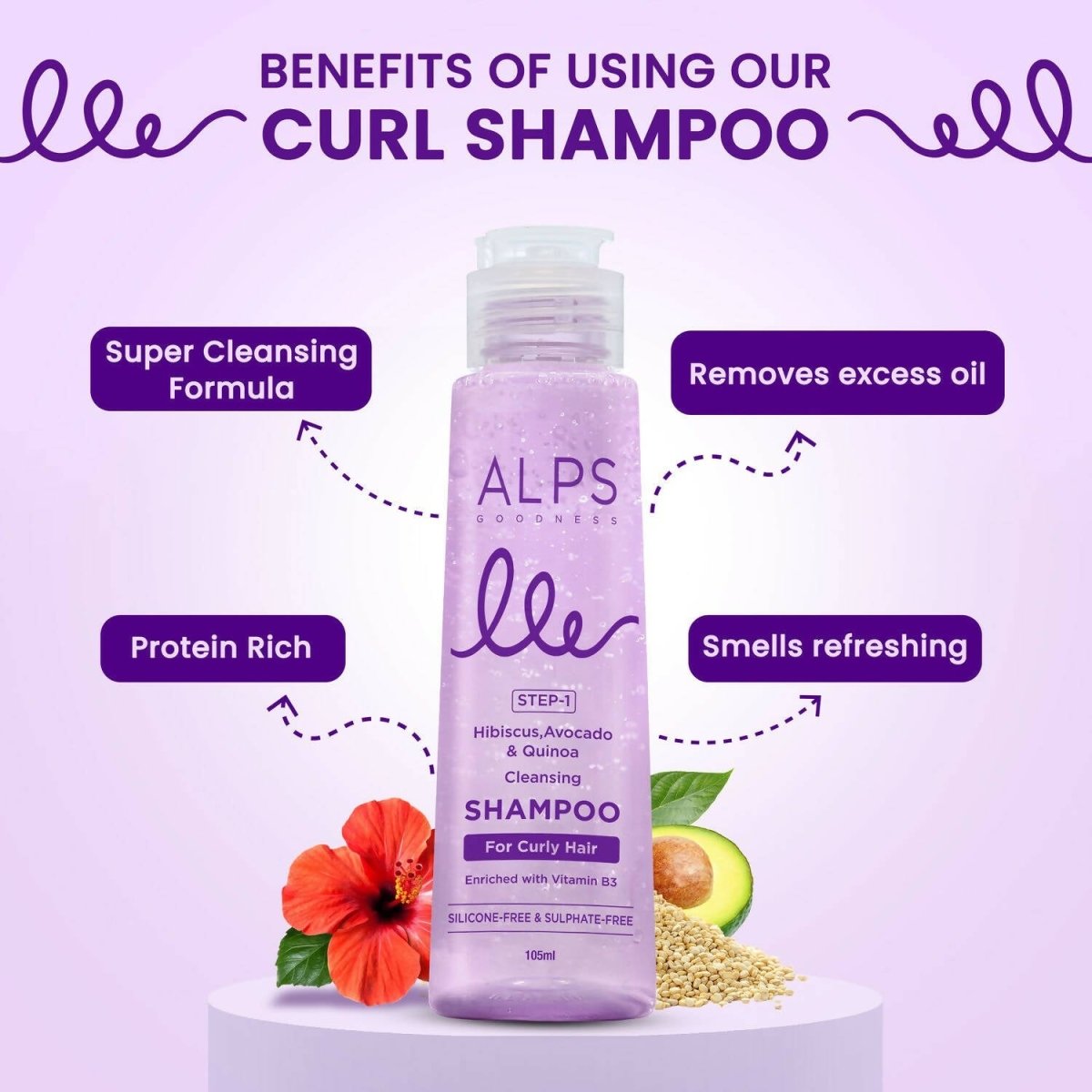 Alps Goodness Hibiscus, Avocado & Quinoa Cleansing Shampoo
