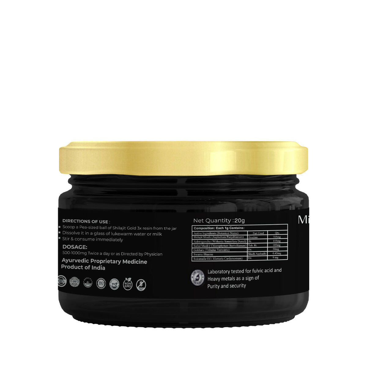 Miduty by Palak Notes SJ Gold 3X Resin with Ashwagandha and Gold