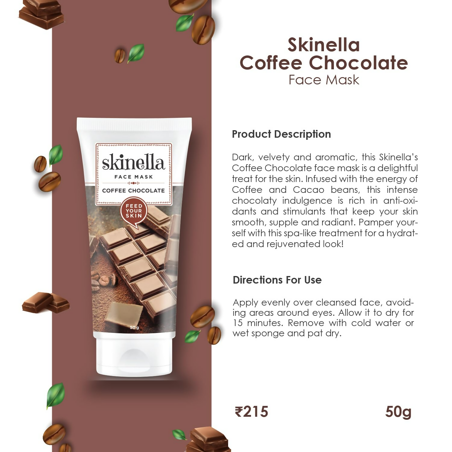 Skinella Face Mask Coffee Chocolate