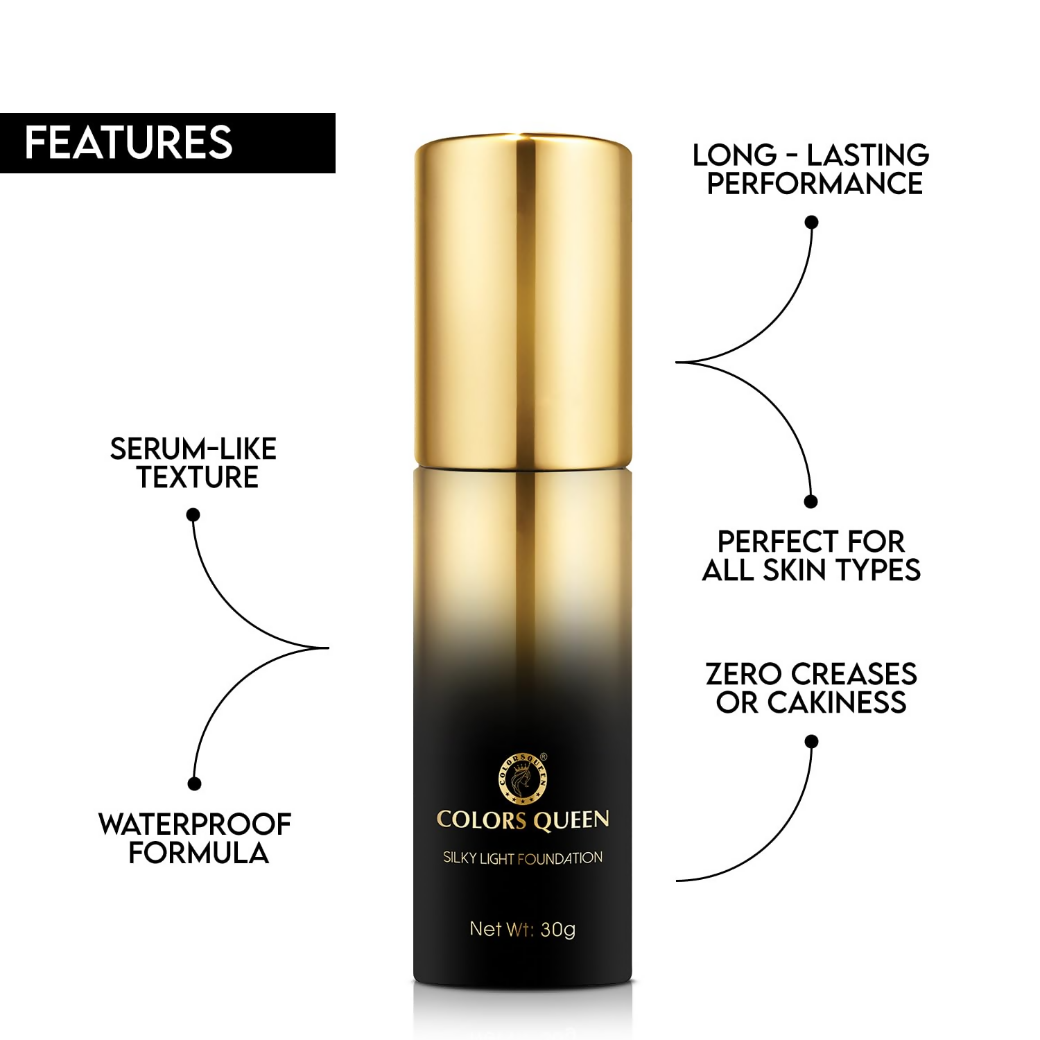 Colors Queen Silky Light Foundation - 03 Natural Beige