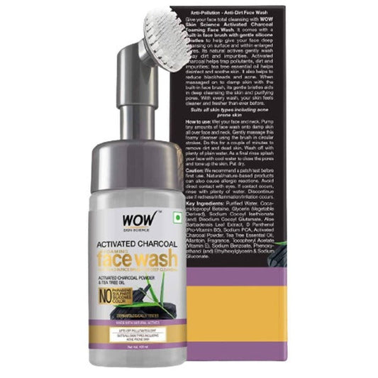 Buy Wow Skin Science Charcoal Foaming Face Wash from DrMediCart, Ship from India to USA