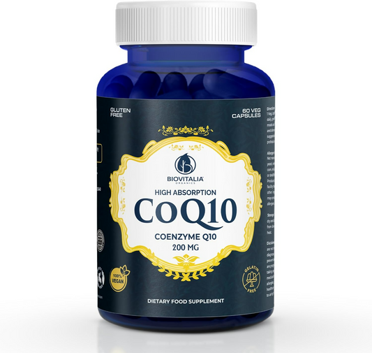 Biovitalia CoQ10 200 mg Coenzyme Q10 Supplement Capsules