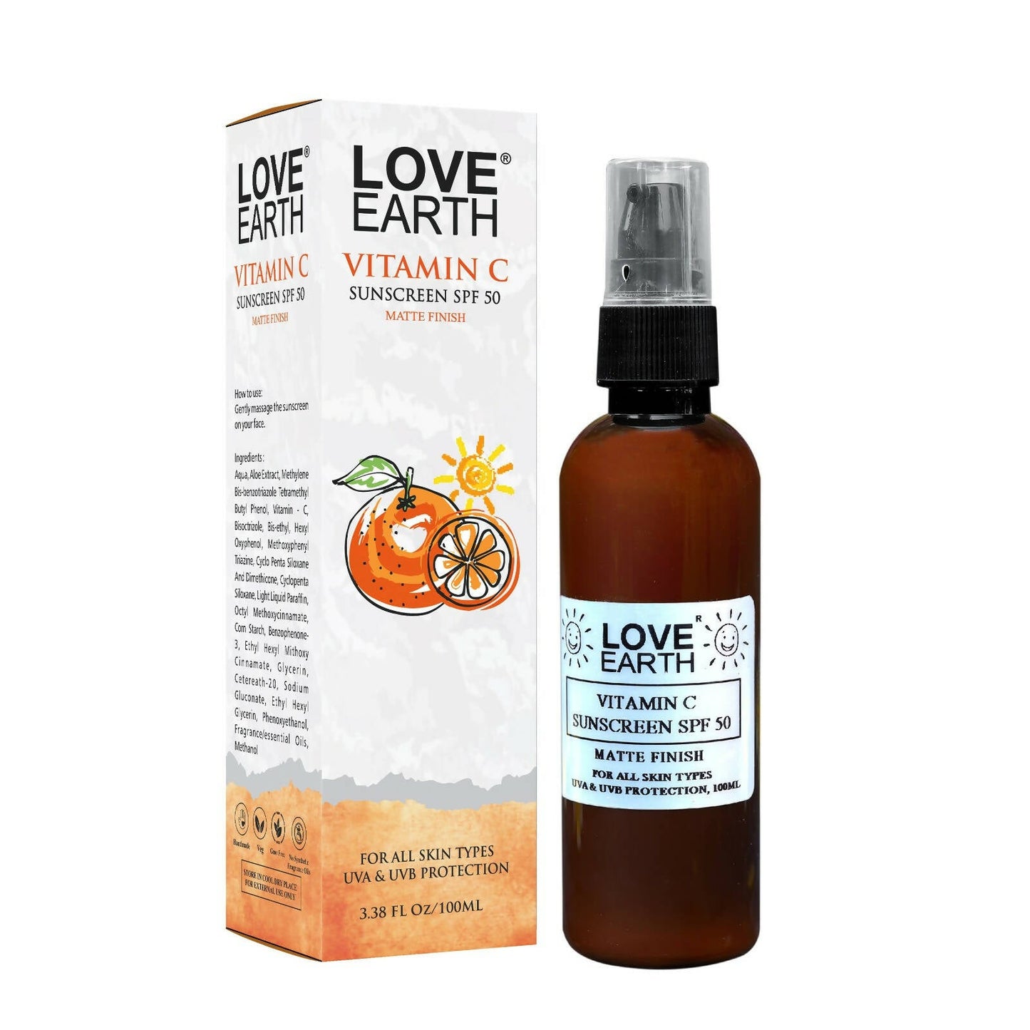 Love Earth Vitamin C  -  Sunscreen Spf 50  -  Matte Finish - DrMediCart 