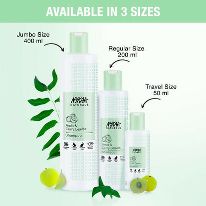Nykaa Naturals Longer & Thicker Hair - Free Shampoo With Amla, Curry Leaves & Coconut Oil - Drmedicart
