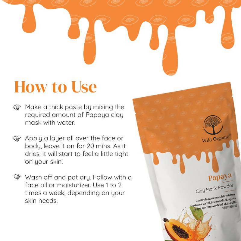 Wild Organic Papaya Clay Mask Powder