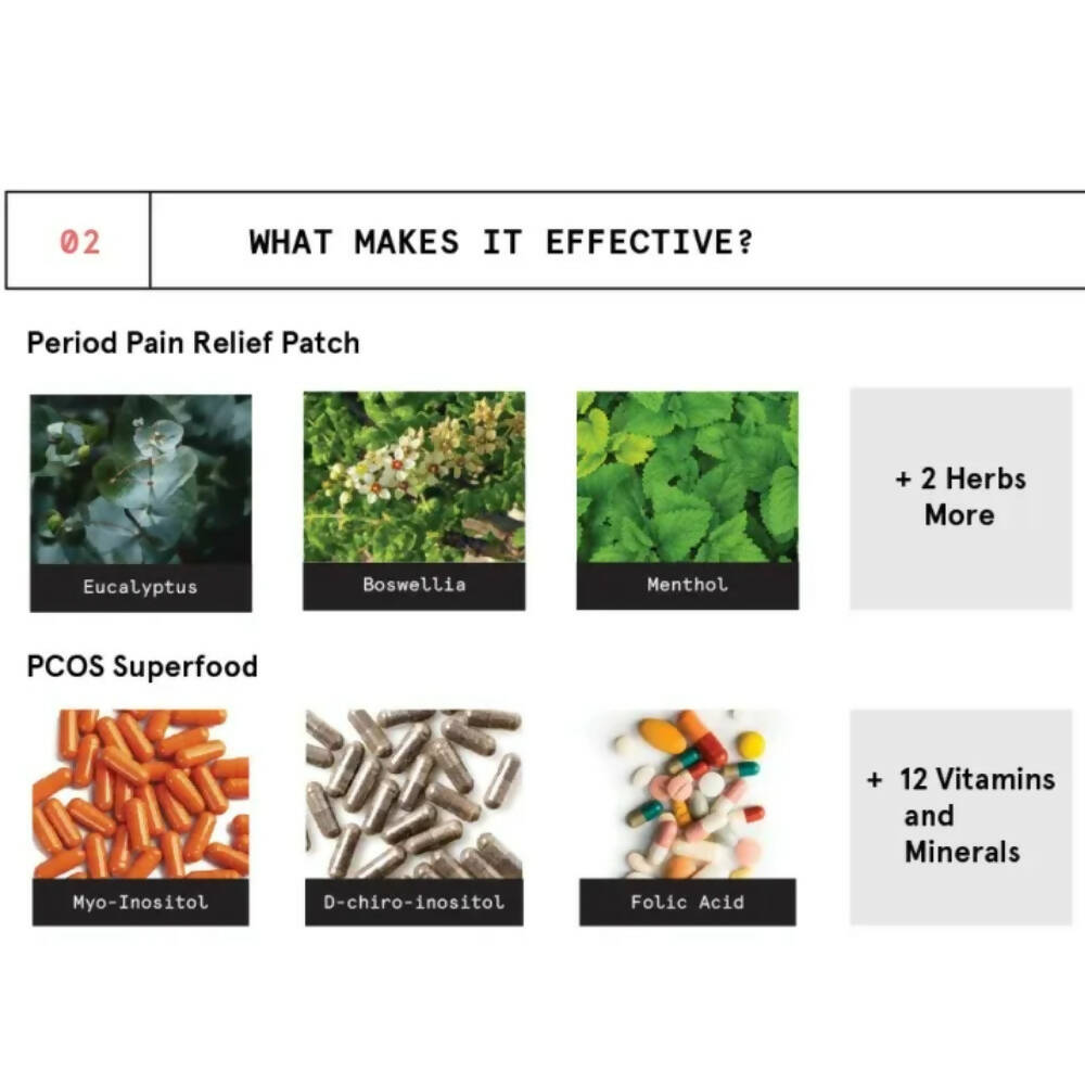 BeBodywise PCOS Superfood & Period Pain Relief Patch