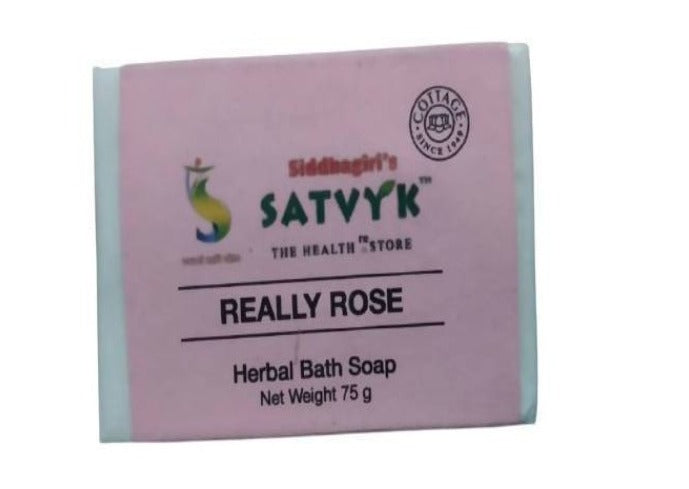 Buy Siddhagiri's Satvyk Really Rose Herbal Bath Soap from DrMediCart, Ship from India to USA