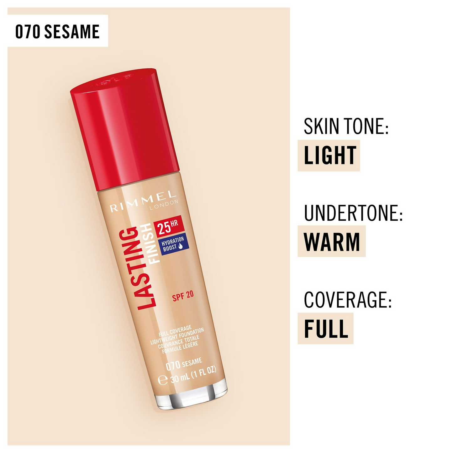 Rimmel London Lasting Finish 25 Hour Foundation SPF 20  - Sesame