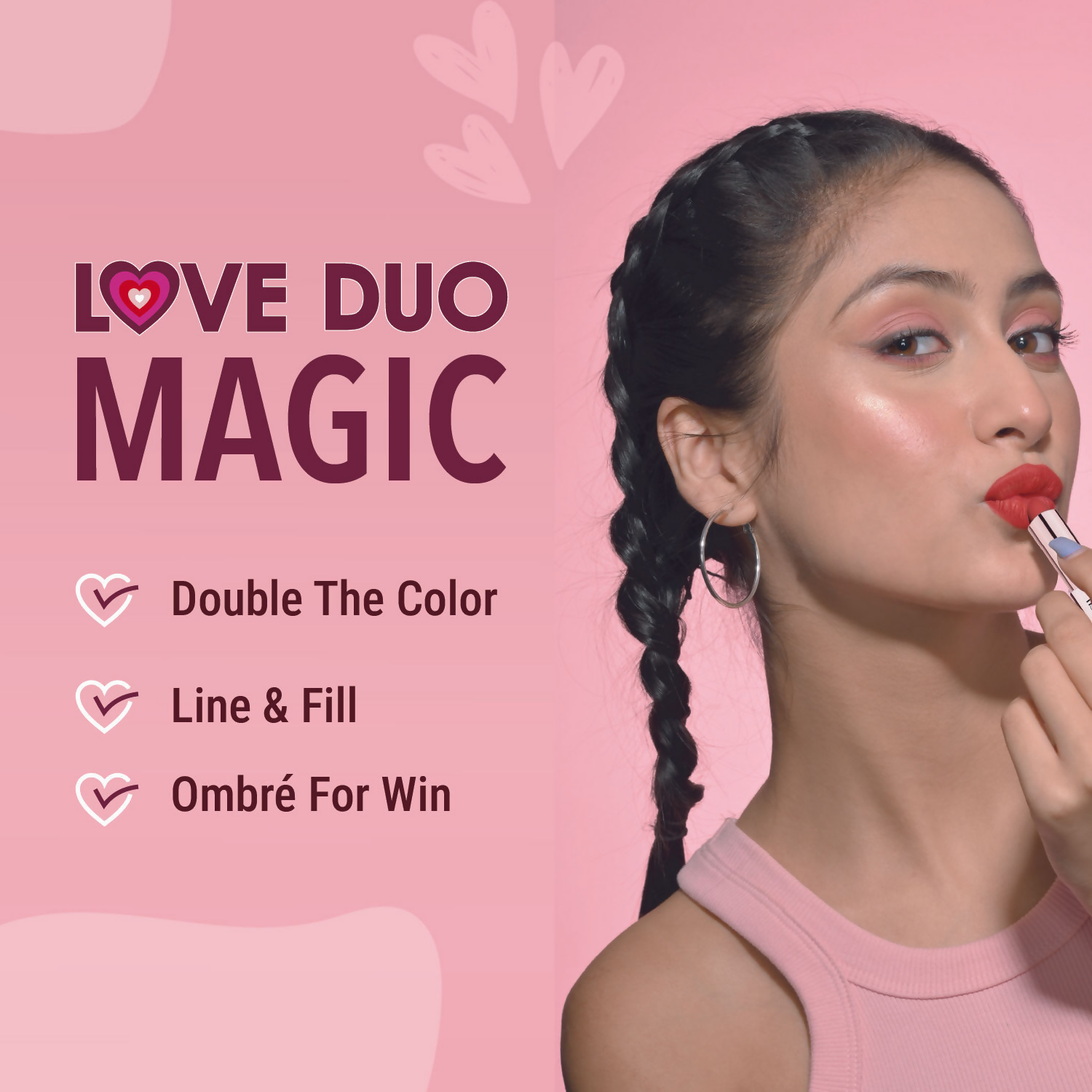 Blue Heaven Love Duo 2 In 1 Dual Sided Lipstick - 14