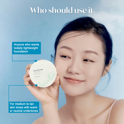 The Face Shop Air Cotton Cushion SPF 50+ PA++++ - 205 Dark Beige