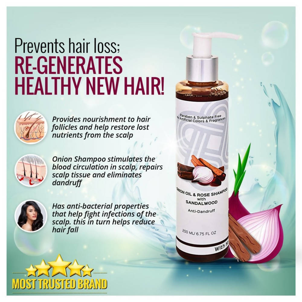 Teal and Terra Onion Oil & Rose Shampoo With Sandalwood