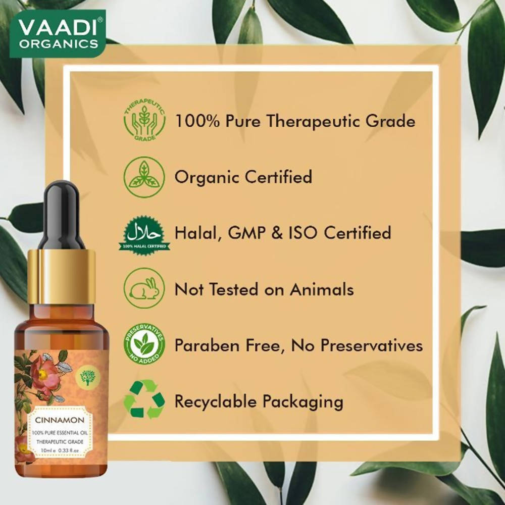 Vaadi Herbals Cinnamon 100% Pure Essential Oil Therapeutic Grade - Drmedicart
