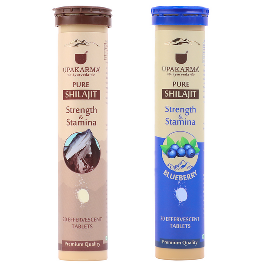 Buy Upakarma Ayurveda Pure SJ Effervescent Tablets in 2 Unique Flavors (Pure SJ & Blueberry) Combo from DrMediCart, Ship from India to USA