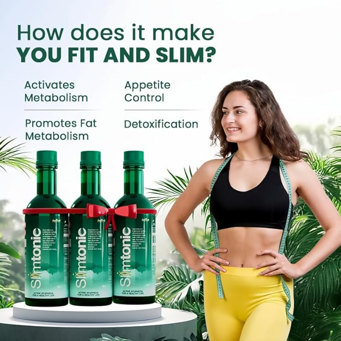Saptarishi Slimtonic – Natural Ayurvedic Weight Loss Tonic with 25+ Herbs for Detox & Fat Burn