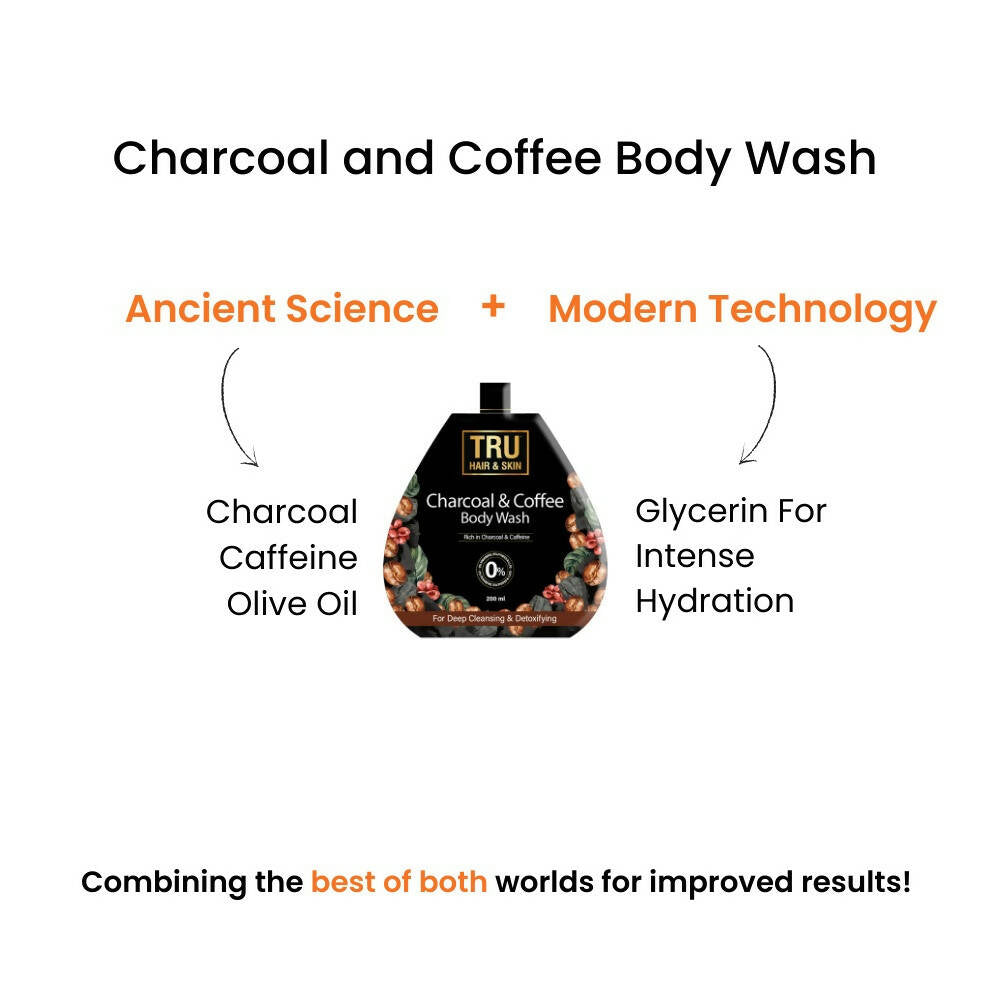 Tru Hair & Skin Charcoal & Coffee Body Wash - Drmedicart