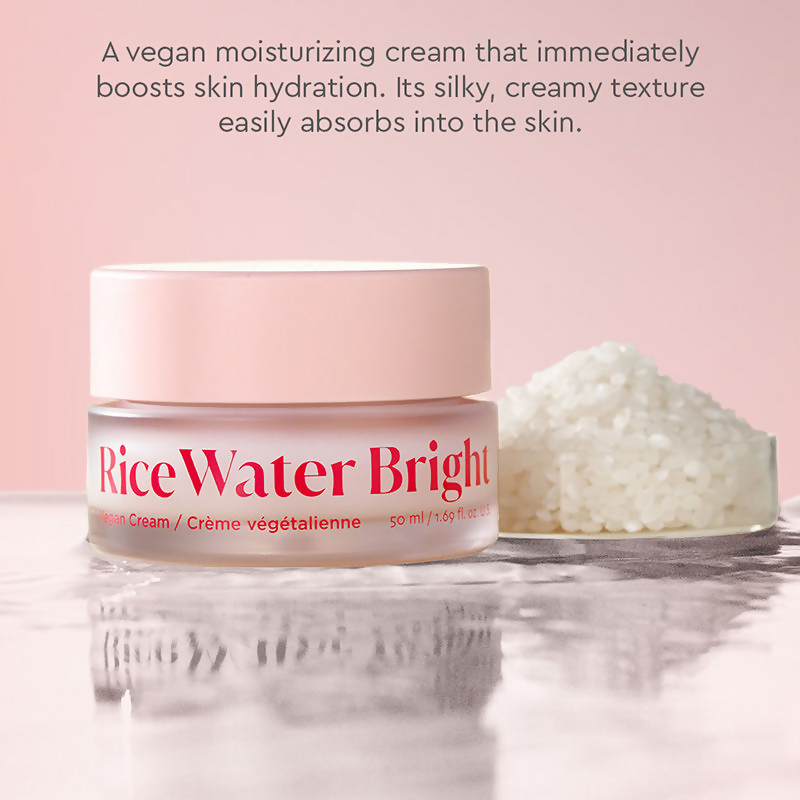 The Face Shop Rice Water Cream with Niacinamide & HA, Brightens Skin