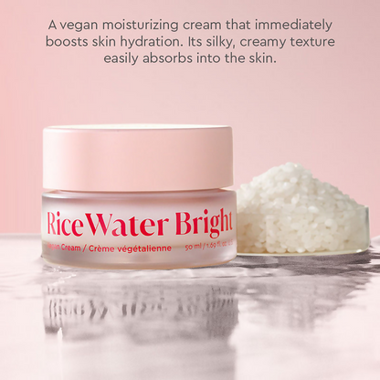 The Face Shop Rice Water Cream with Niacinamide & HA, Brightens Skin