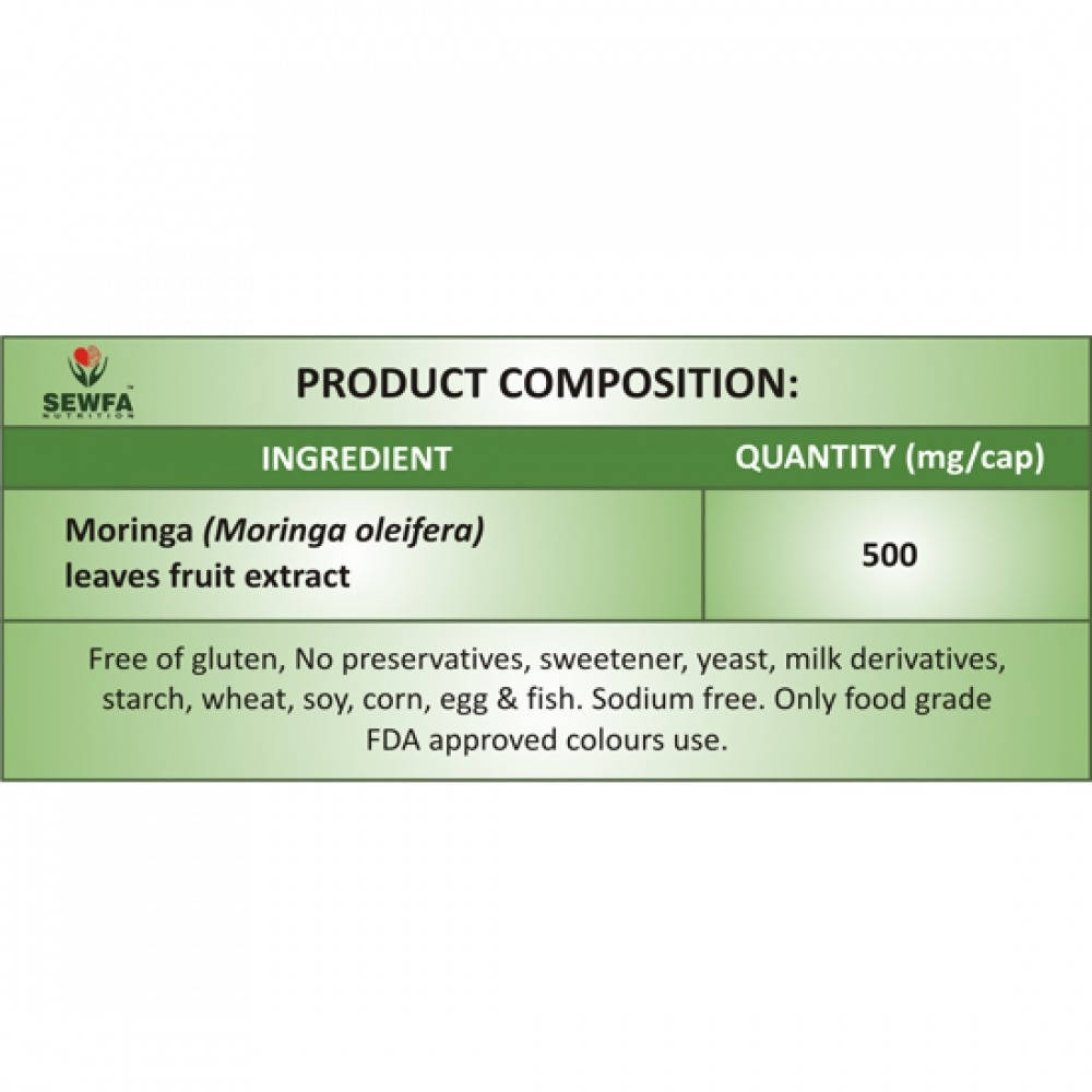 Sewfa Naturals Moringa Extract Capsules