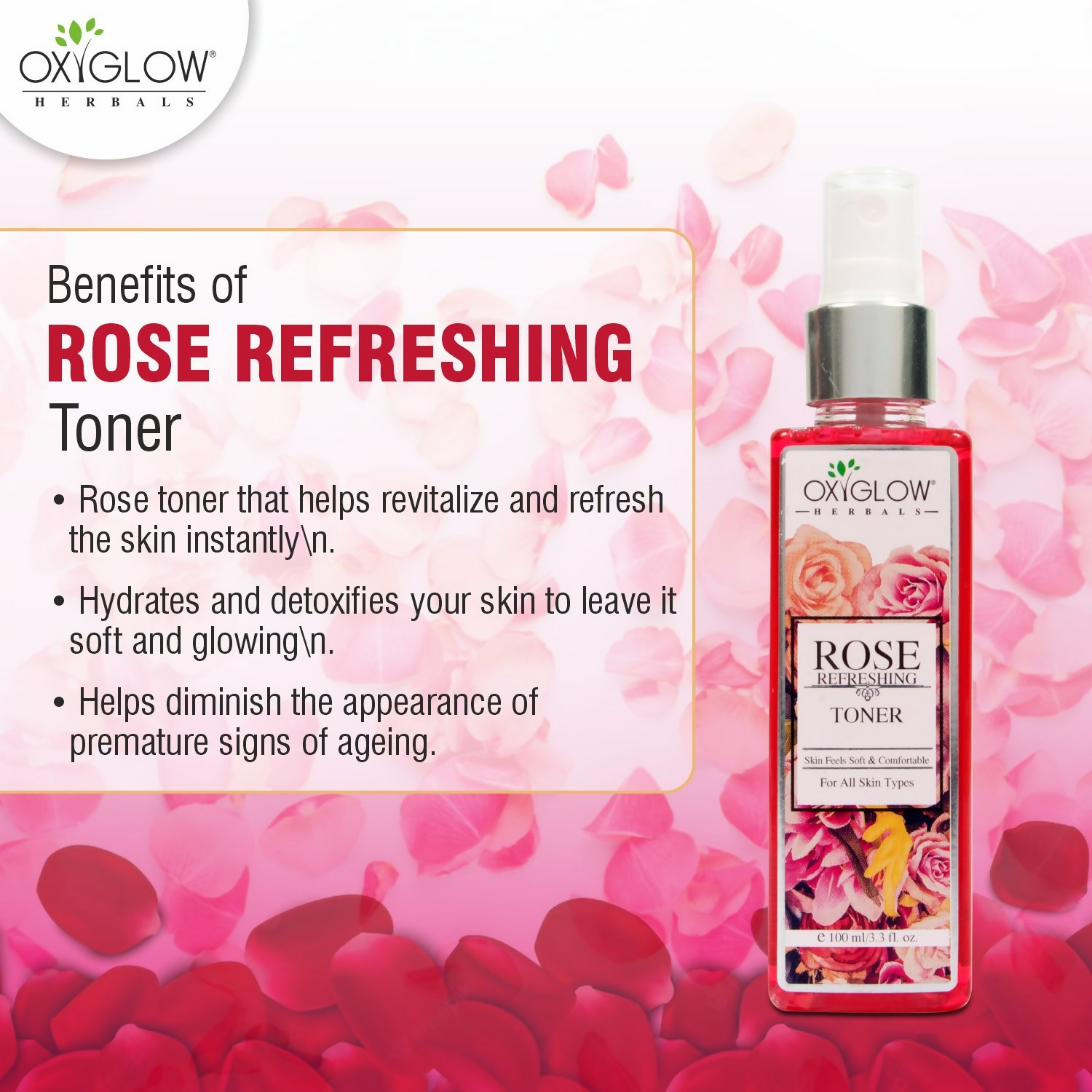 Oxyglow Herbals Rose Skin Toner