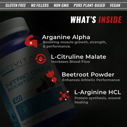 Biovitalia Organics Nitric Oxide Capsule L-Arginine