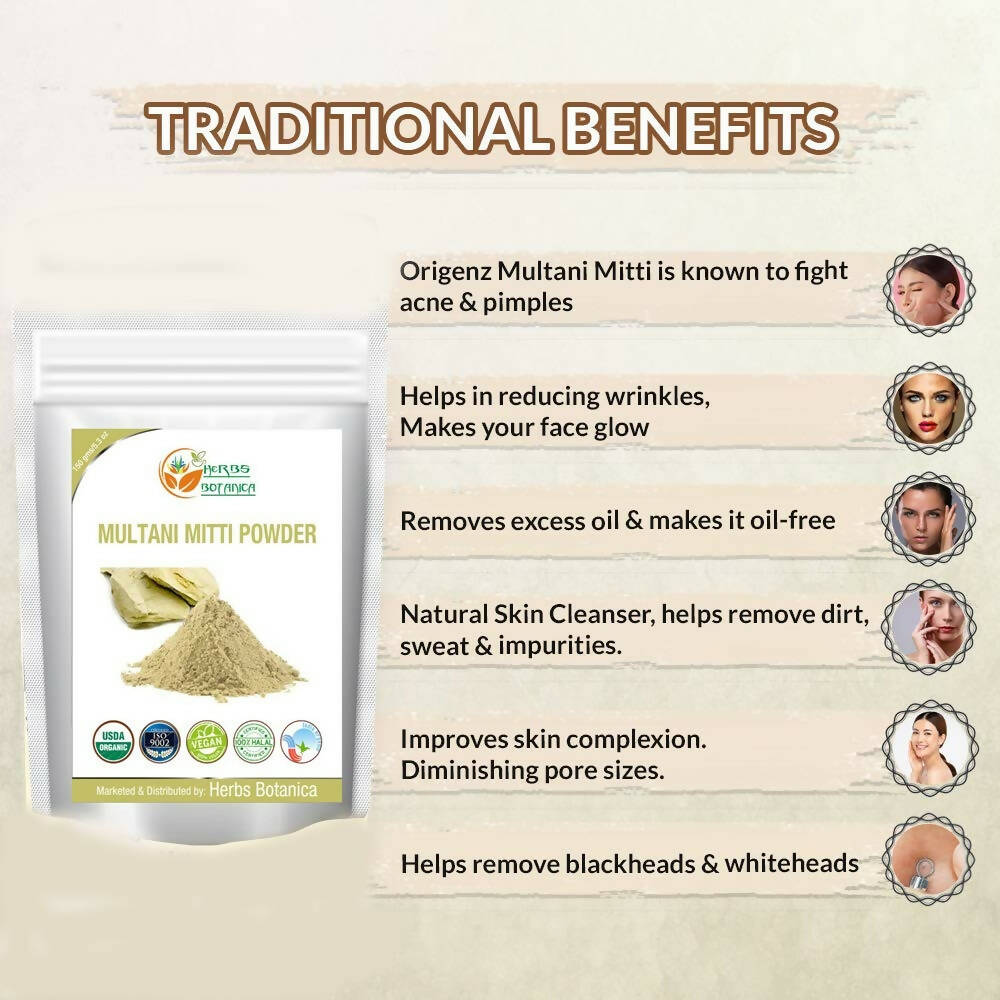 Herbs Botanica 100% Natural Multani Mitti Powder - DrMediCart