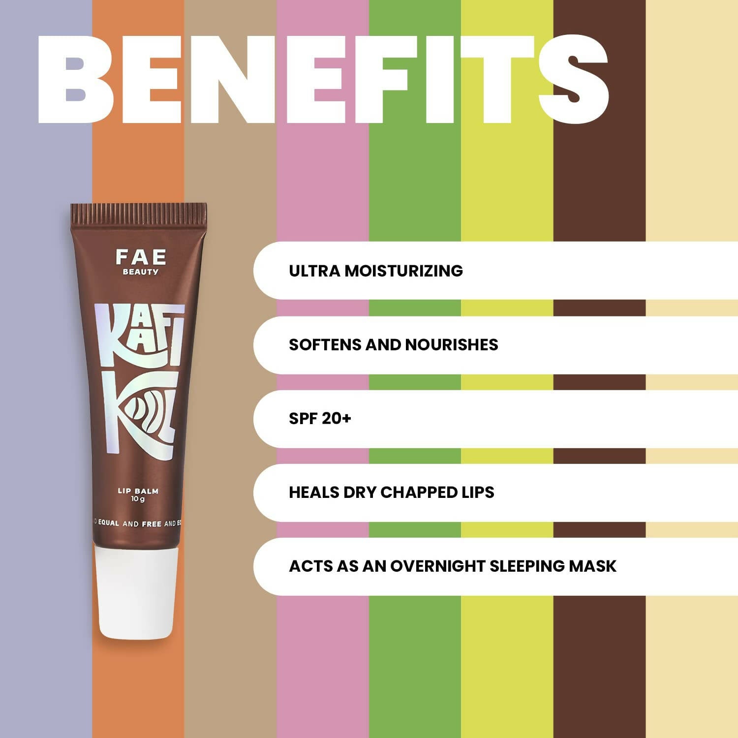 fae beauty kaafi kool coffee lip balm spf 20 sheer coffee brown buy in usa
