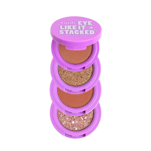 Gush Beauty Eye Like It Stacked - Summer sundowner- 4 in 1 - Brick Brown, Toasted Coffee, Bronze Terracotta & Champagne Shimmer