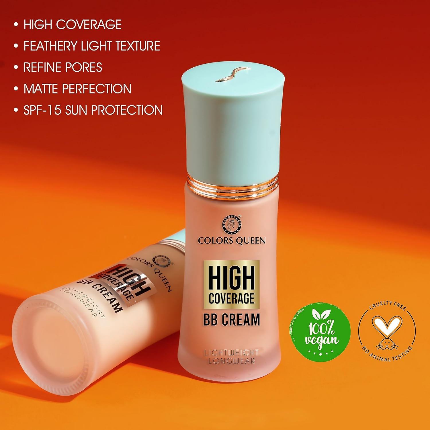 Colors Queen High Coverage BB Cream Foundation - Medium Beige