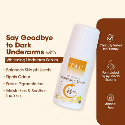 TAC - The Ayurveda Co. Lemon Serum Roll-On for Women & Men with Aloe Vera for Skin Whitening & Long Lasting Freshness