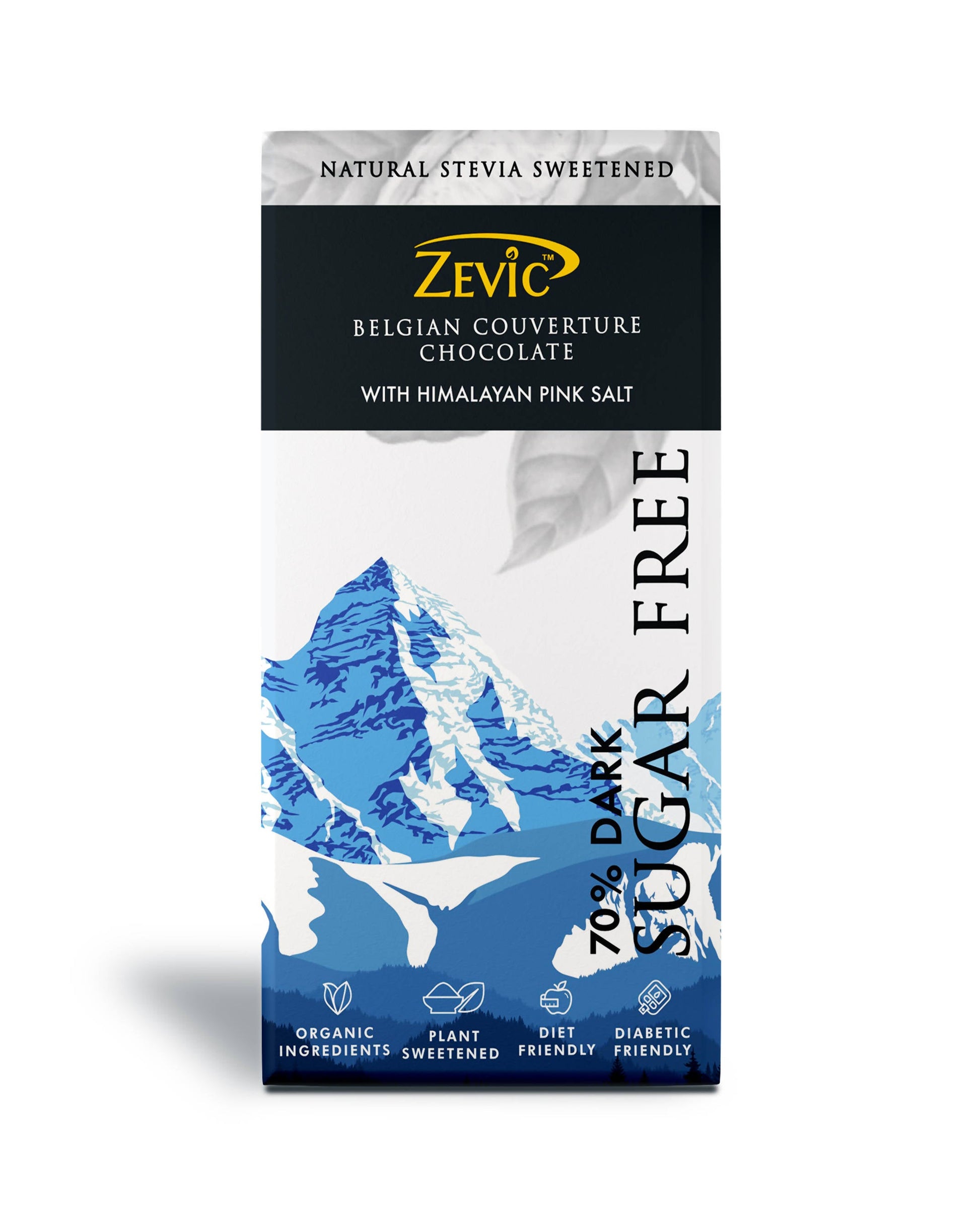 Buy Zevic 70% Dark Belgian Couverture Chocolate with Himalayan Pink Salt from DrMediCart