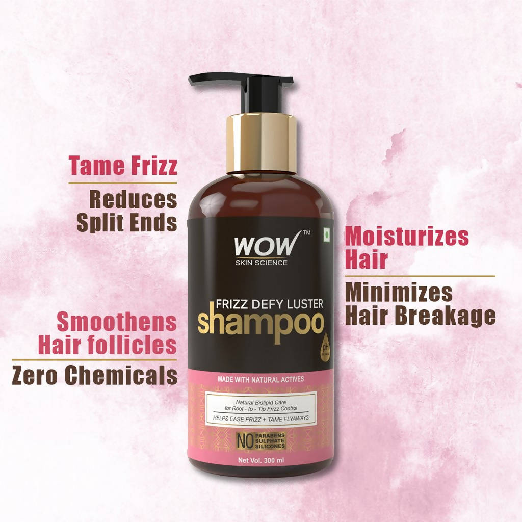 Wow Skin Science Frizz Defy Luster Shampoo - DrMediCart