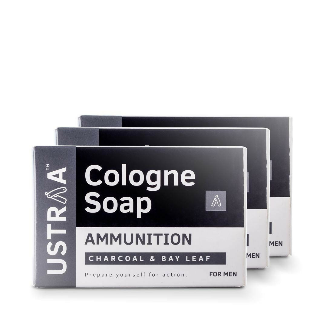 Ustraa Ammunition Cologne Soap with Charcoal & Bay Leaf