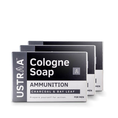Ustraa Ammunition Cologne Soap with Charcoal & Bay Leaf