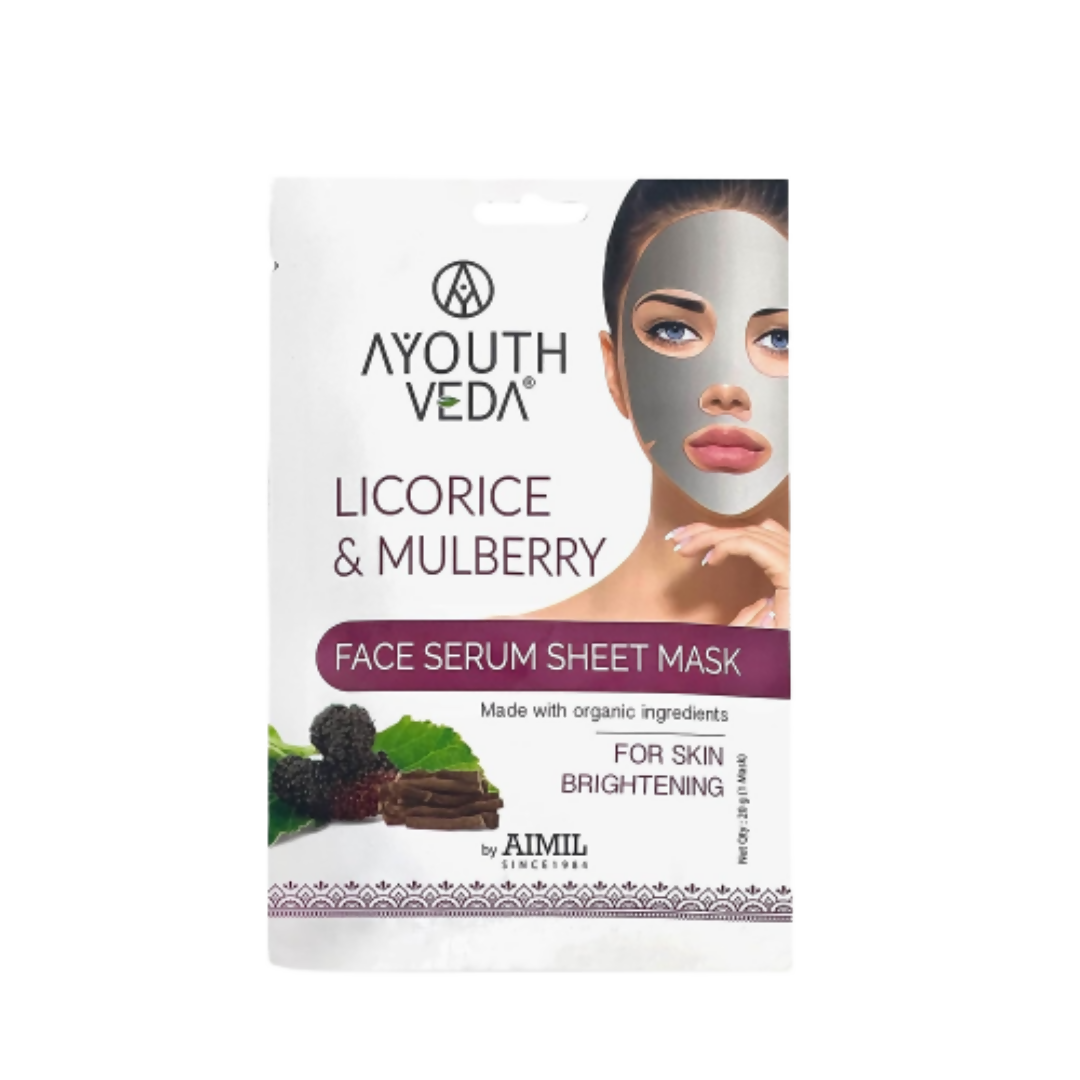 ayouthveda licorice mulberry face serum sheet mask buy in usa