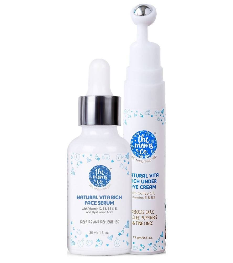 Buy The Moms Co Vita Rich Under Eye And Face Serum Combo from DrMediCart, Ship from India to USA