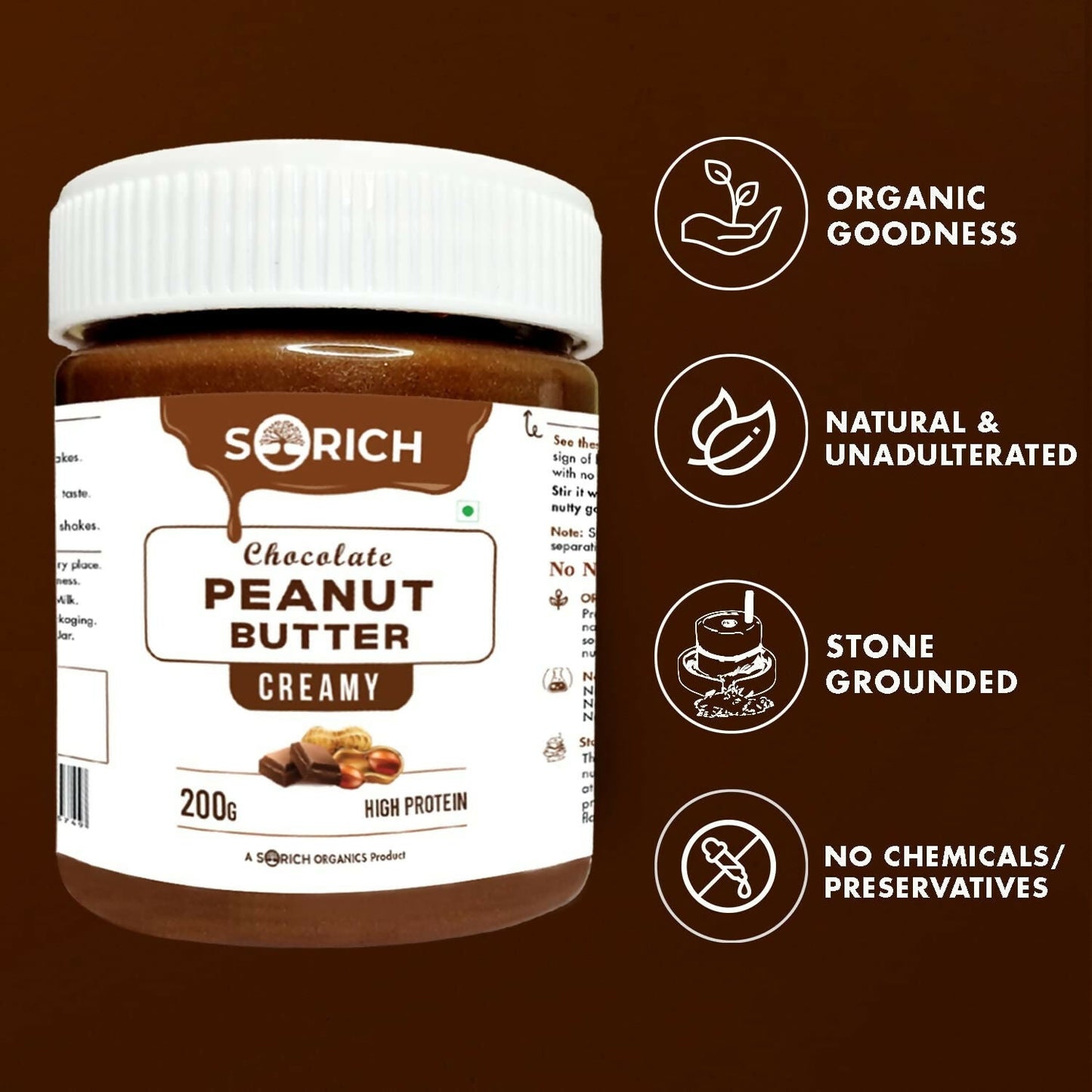 Sorich Organics Peanut Butter Chocolate Flavour Creamy