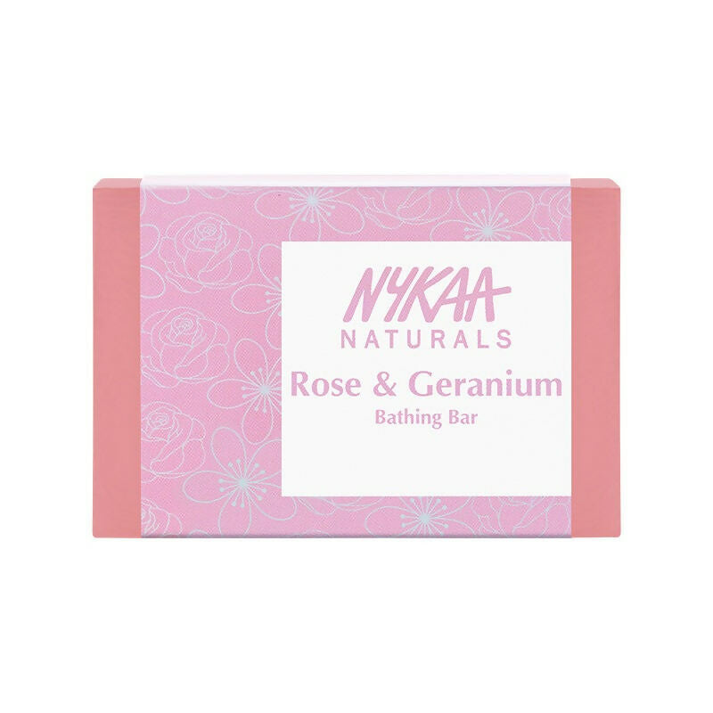 Nykaa Naturals Rose & Geranium Balancing Bathing Soap - Drmedicart