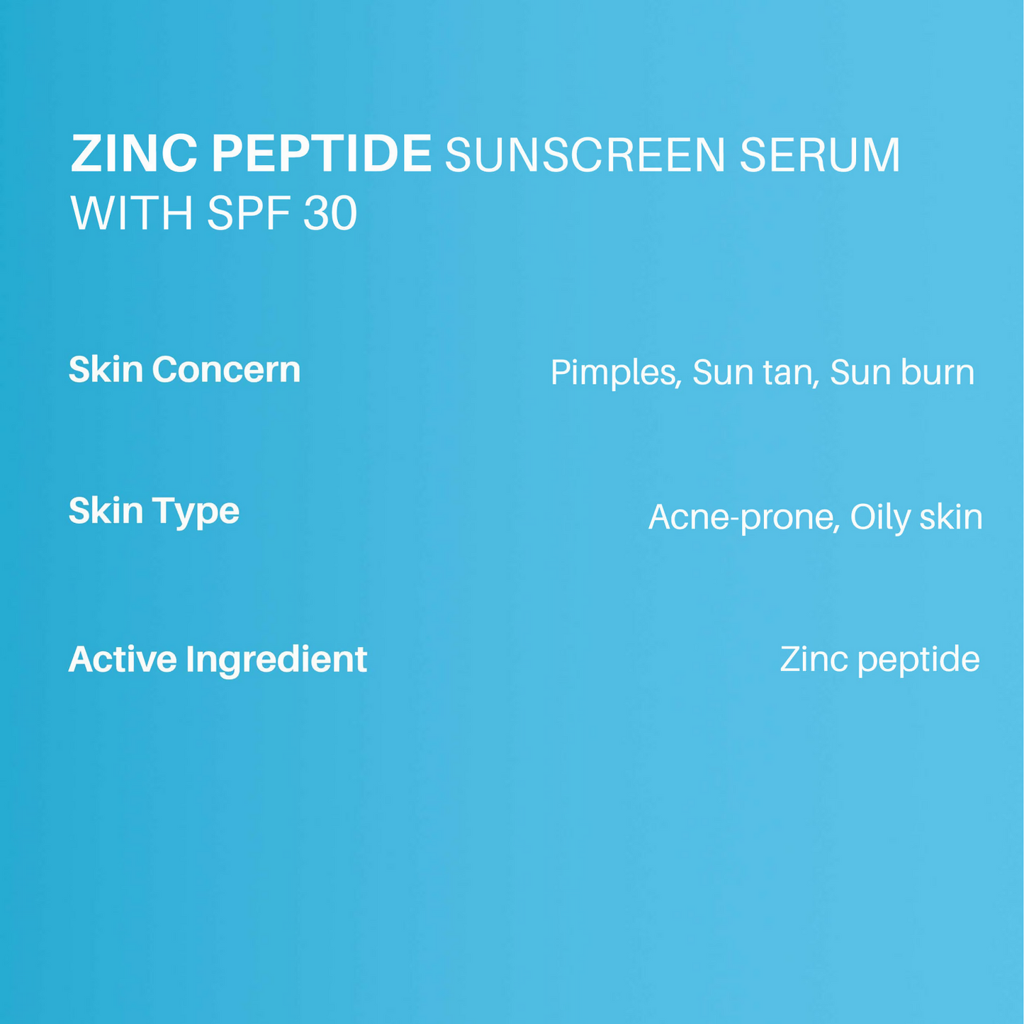 Dermdoc Zinc Peptides Sunscreen Serum SPF 30