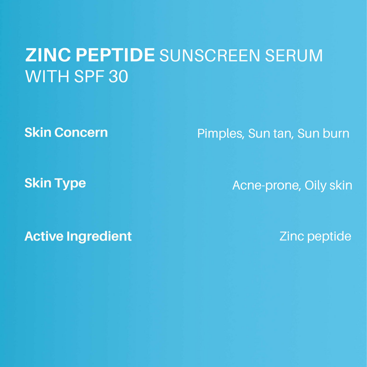 Dermdoc Zinc Peptides Sunscreen Serum SPF 30
