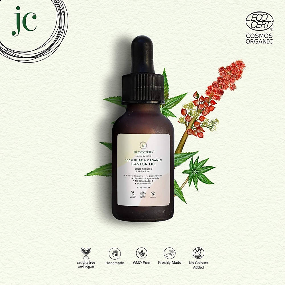 Juicy Chemistry Pure & Organic Castor Cold Pressed Carrier Oil
