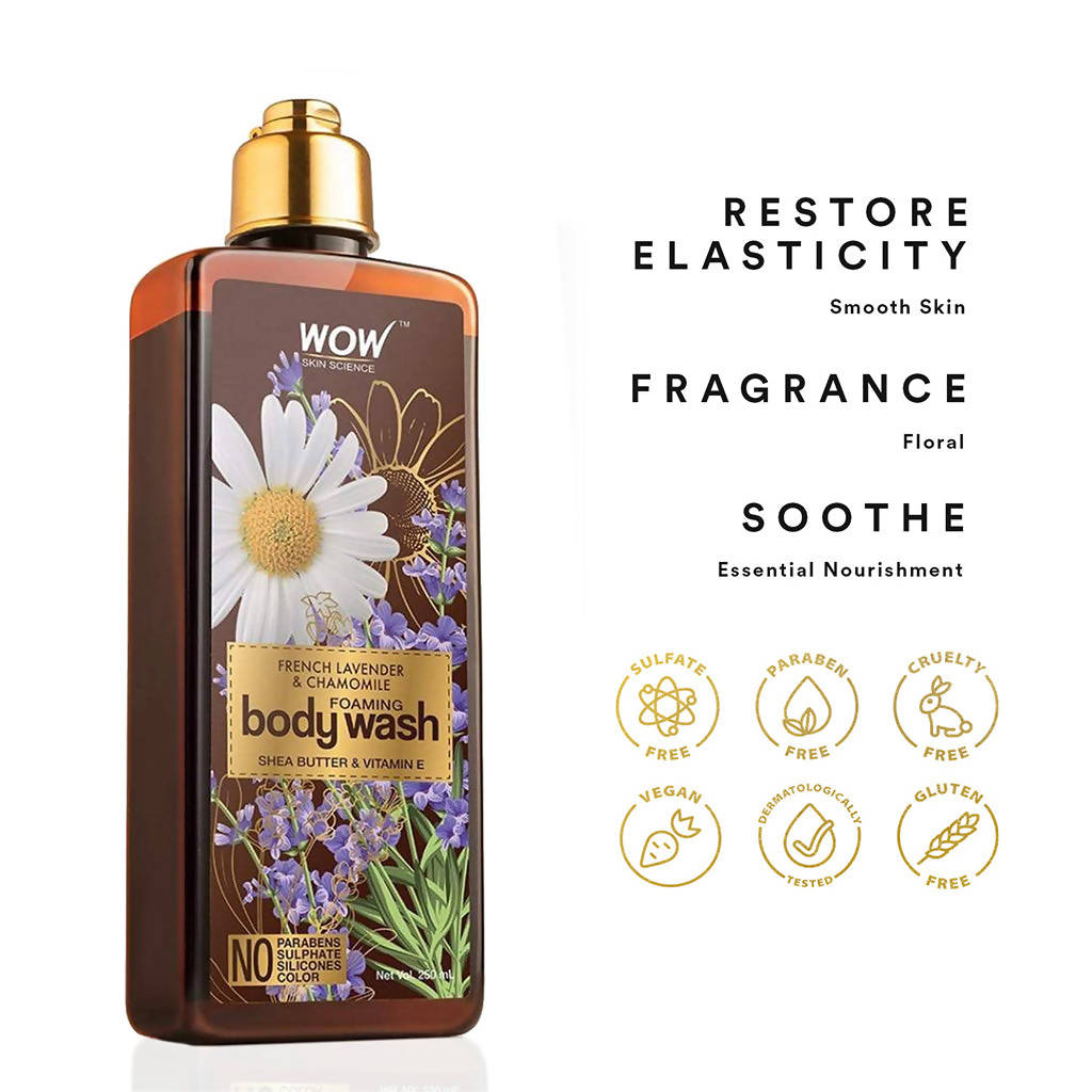 Wow Skin Science French Lavender & Chamomile Foaming Body Wash - Drmedicart