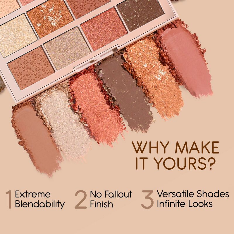 Kay Beauty By Katrina Kaif Multi Texture Eyeshadow Palette - Sunkissed