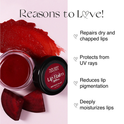 Nourish Mantra Beetroot Blast Lip Balm With SPF & Olive Oil For Soft & Moisturized Lips