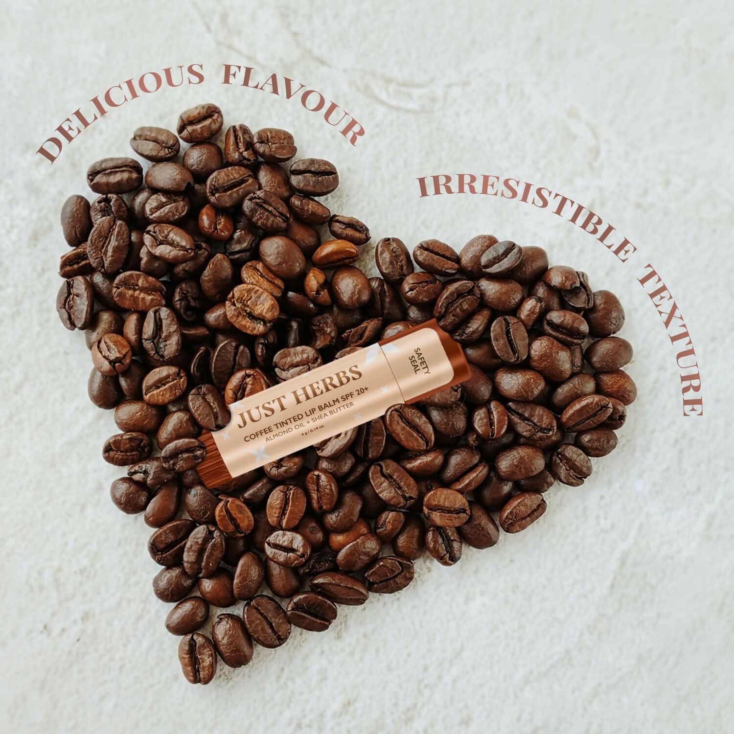 Just Herbs Coffee Tinted Lip Balm with SPF 20+ for Dark Lips to Lighten